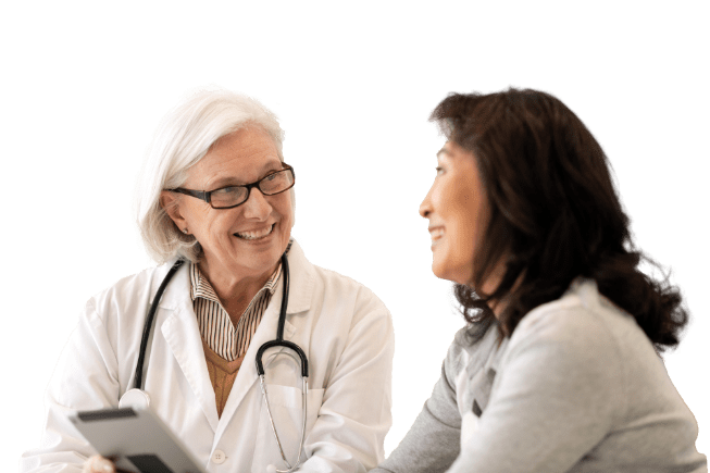 Picture of doctor with patient